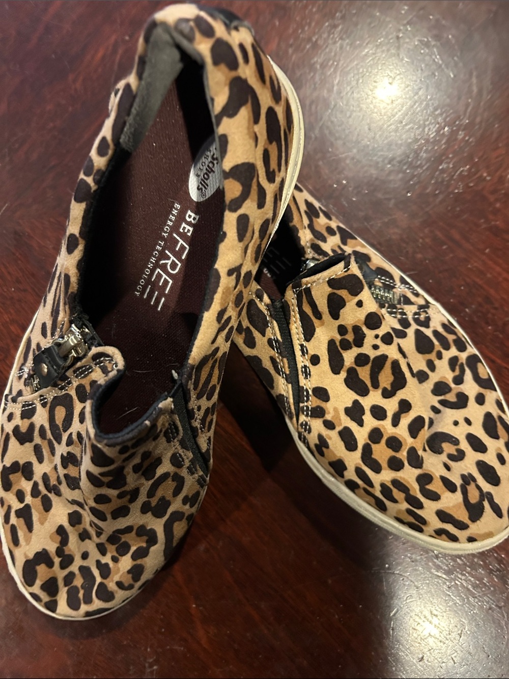 Dr. Scholl's Leopard Print Slip-On Flats - Tan & Black